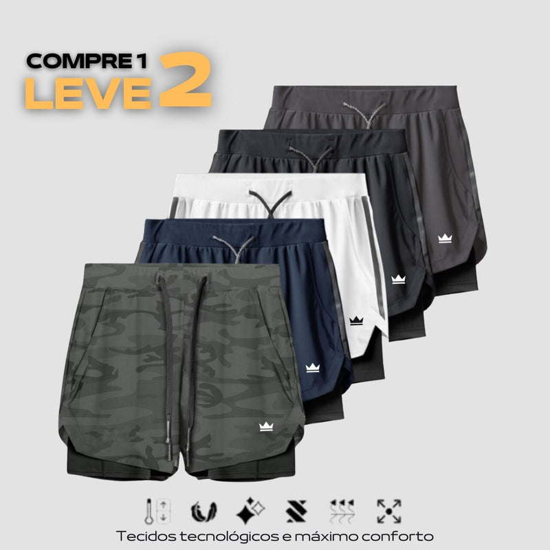 Shorts Dry-Fit™ de Compressão - COMPRE 1 LEVE 2