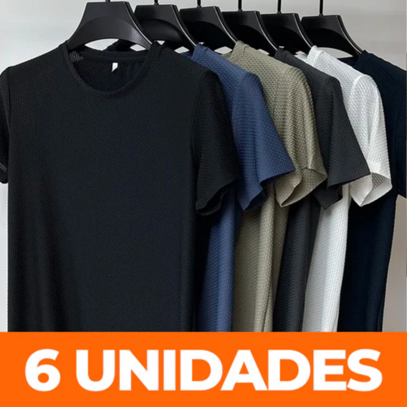 Kit de 6 Camisas Respiráveis Premium - (PAGUE 3 LEVE 6)