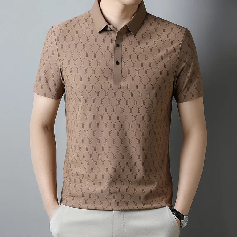 Camisa Polo Masculina Marrom