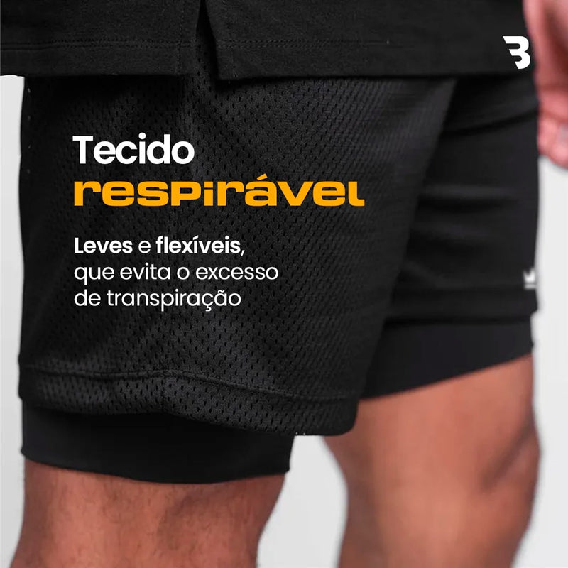 Shorts Dry-Fit™ de Compressão - COMPRE 1 LEVE 2