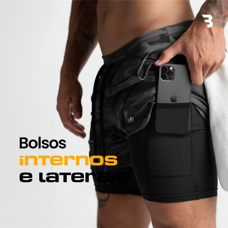 Shorts Dry-Fit™ de Compressão - COMPRE 1 LEVE 2