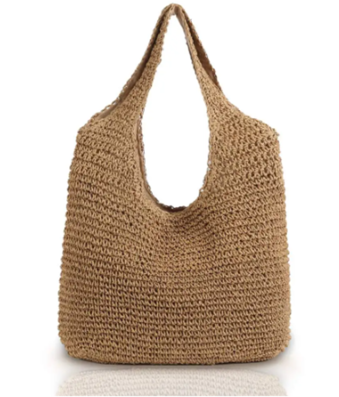 Bolsa de Praia de Palha - Charme Artesanal para o Verão