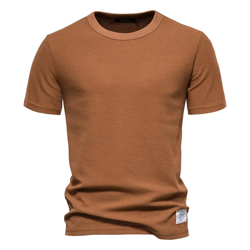 Camiseta Masculina De Algodão Laranja